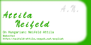 attila neifeld business card